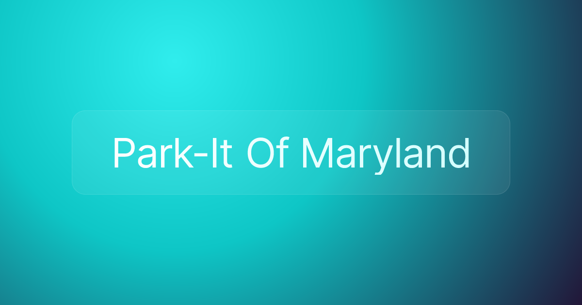 Park-It Of Maryland