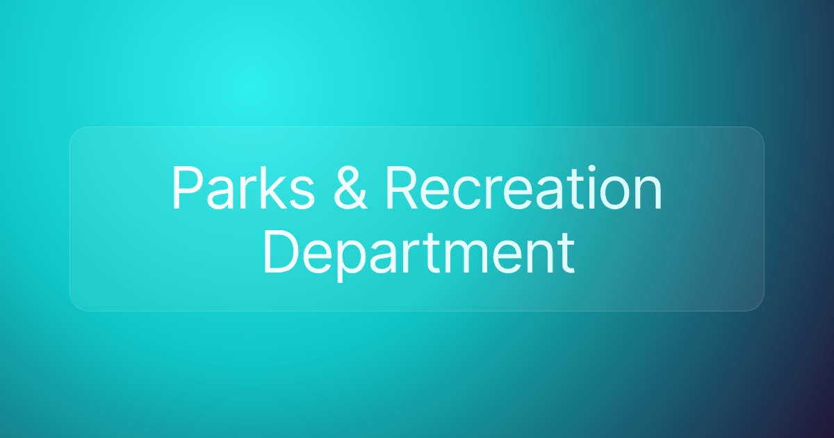 Parks & Recreation Department