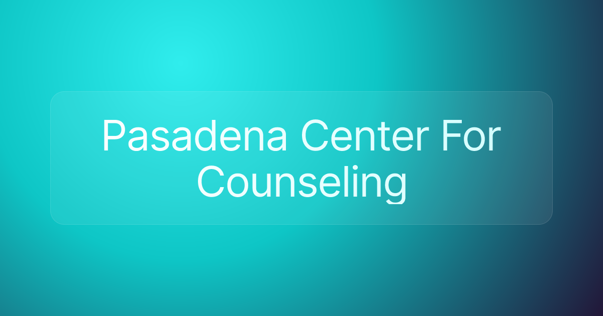 Pasadena Center For Counseling