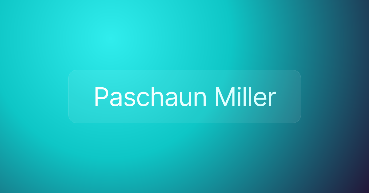 Paschaun Miller