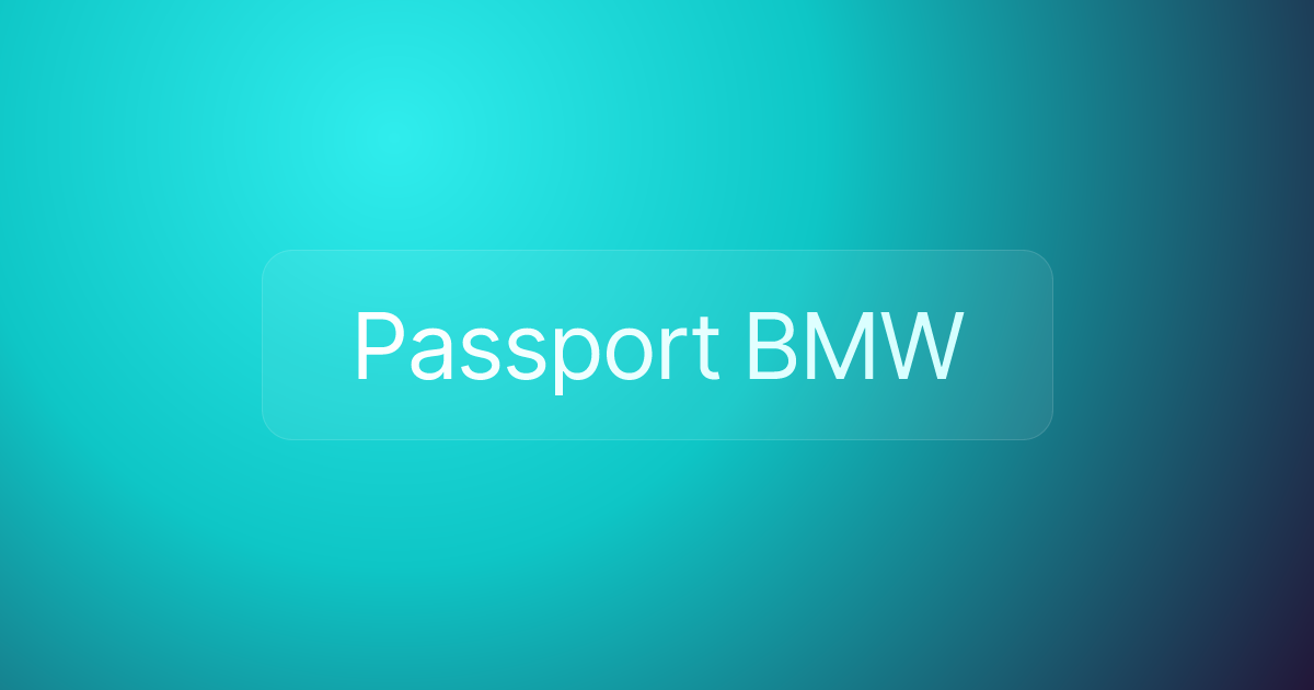 Passport BMW