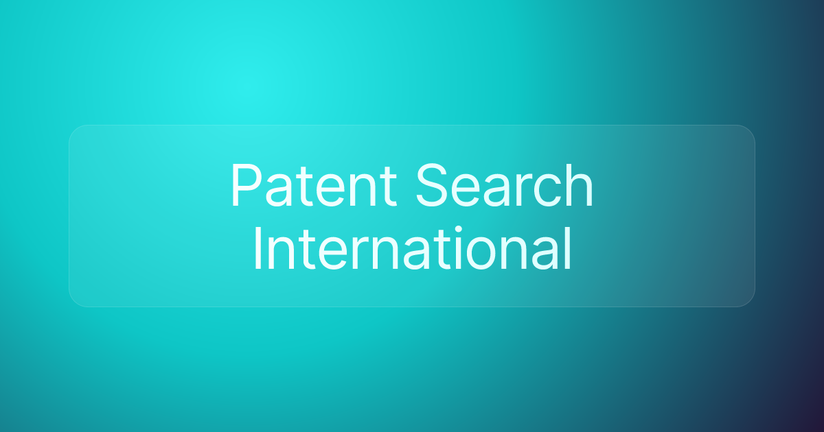 Patent Search International