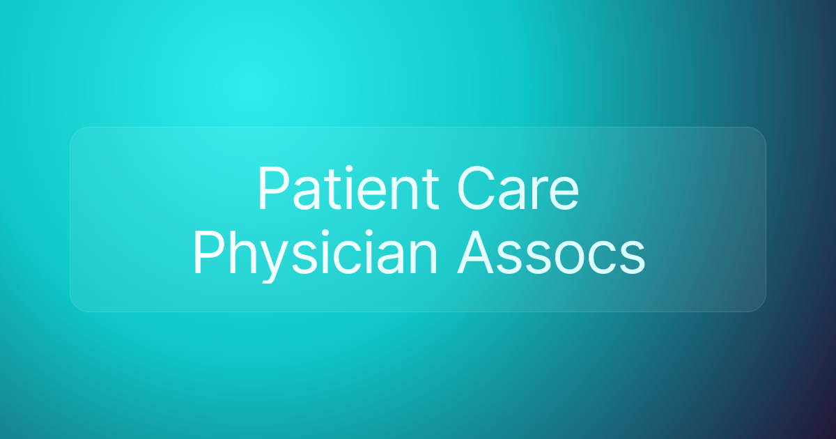 Patient Care Physician Assocs