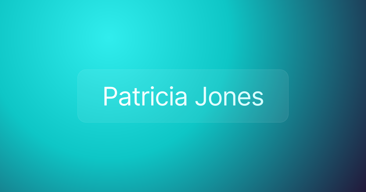 Patricia Jones