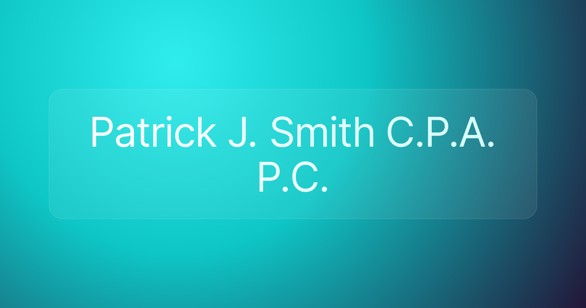 Patrick J. Smith C.P.A. P.C.