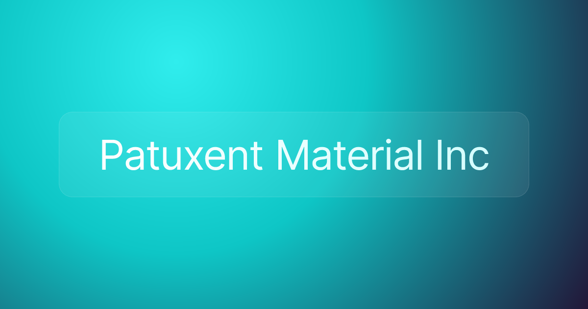 Patuxent Material Inc