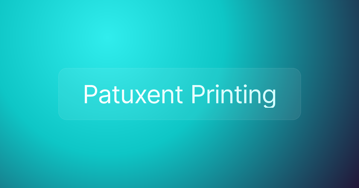 Patuxent Printing