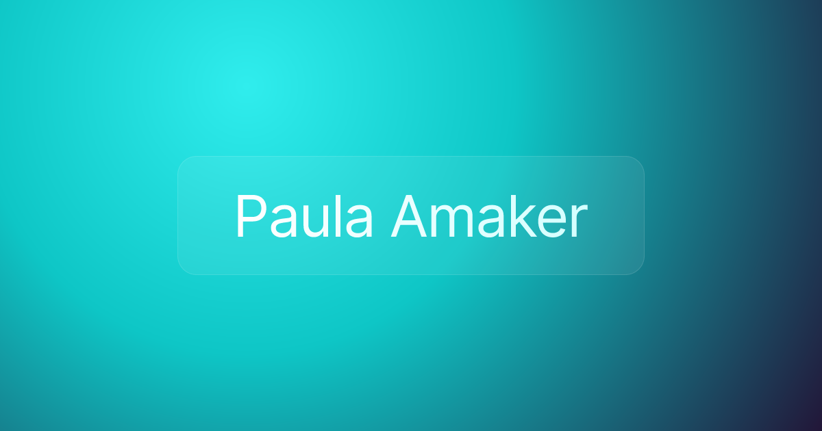 Paula Amaker