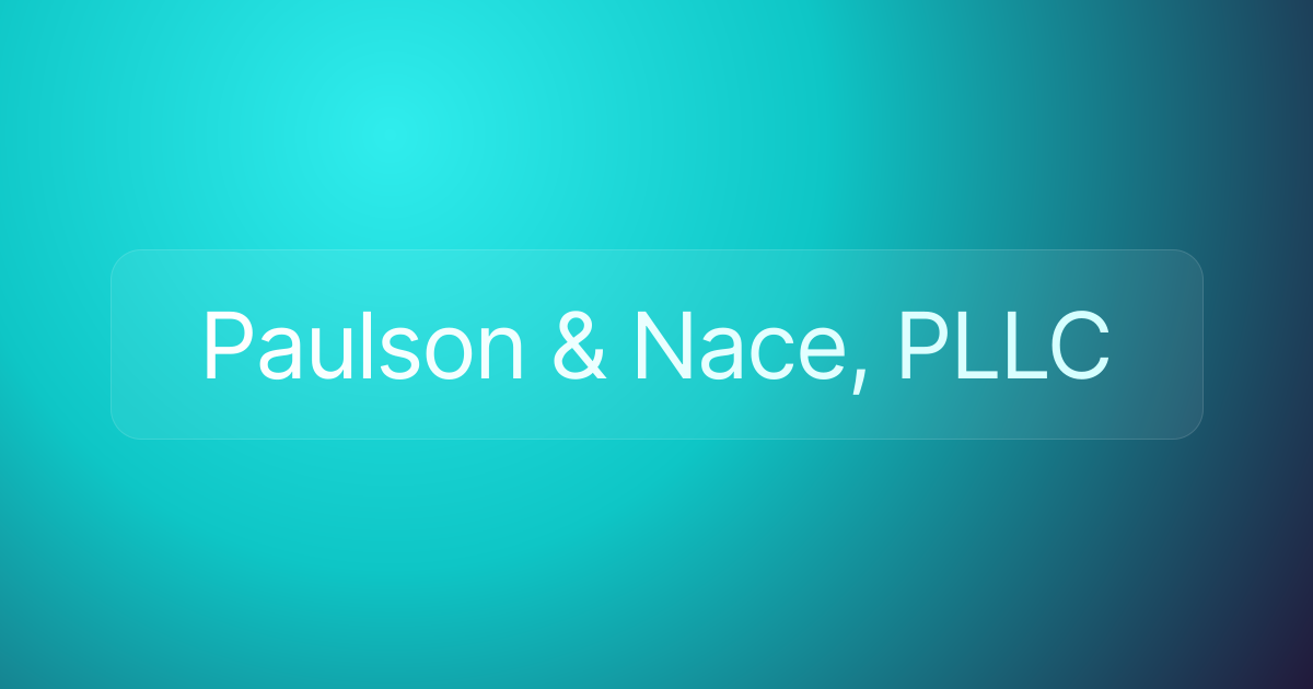 Paulson & Nace, PLLC