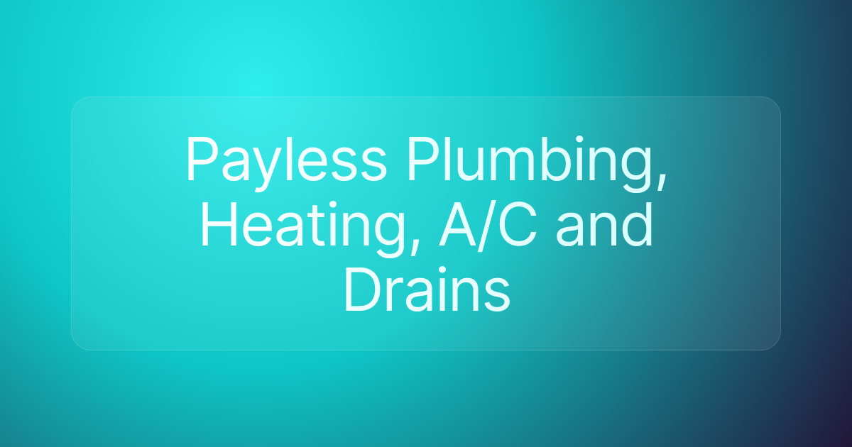Payless Plumbing, Heating, A/C and Drains