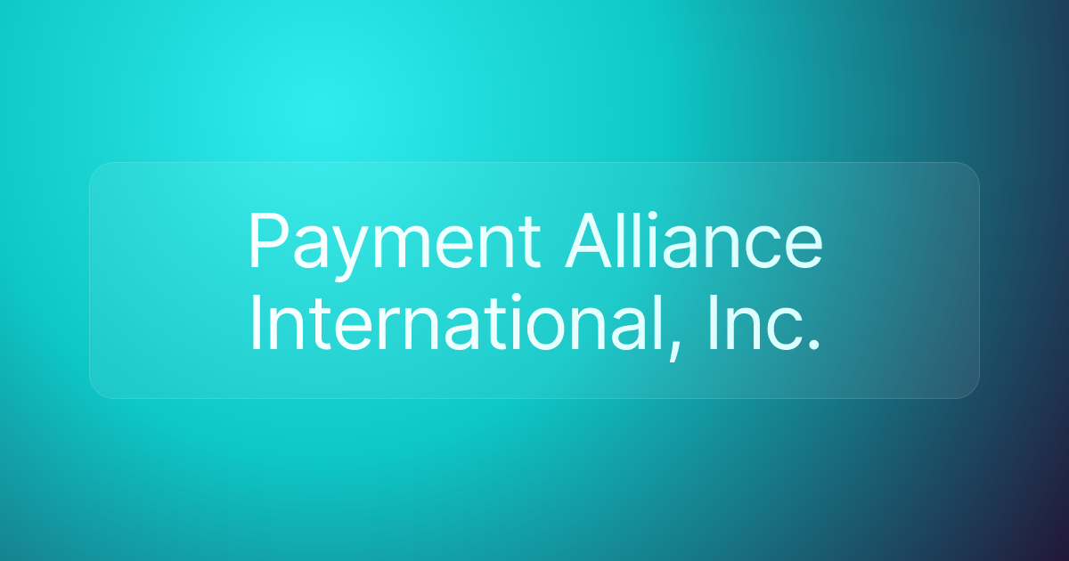 Payment Alliance International, Inc.