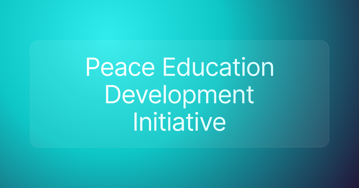 Peace Education Development Initiative
