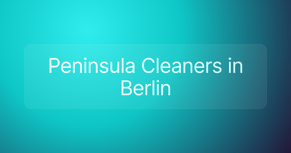Peninsula Cleaners in Berlin