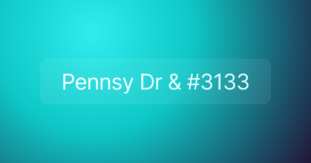 Pennsy Dr & #3133