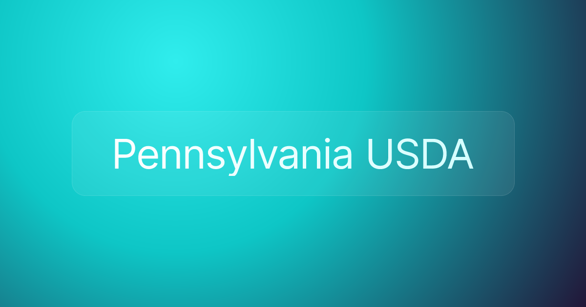 Pennsylvania USDA