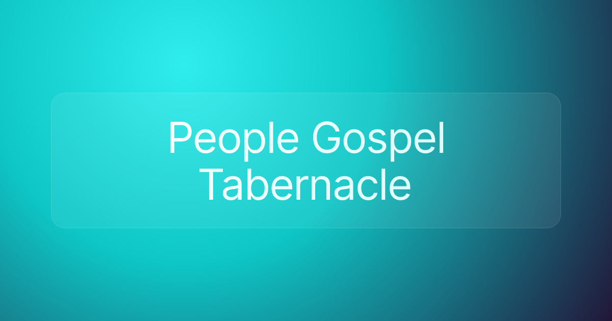 People Gospel Tabernacle