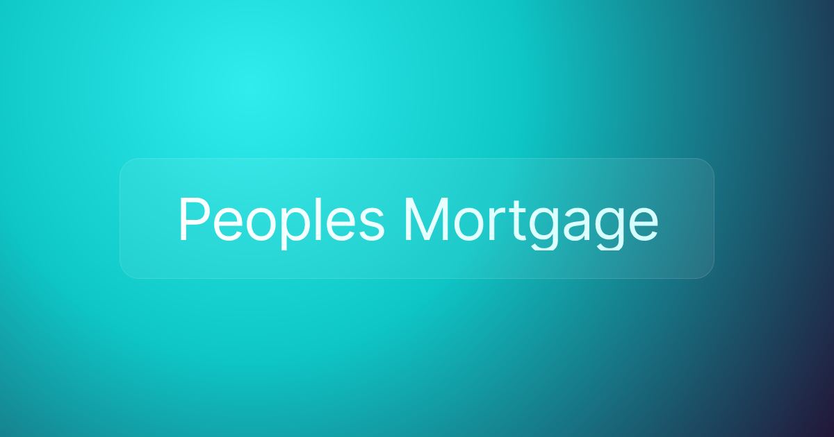 Peoples Mortgage