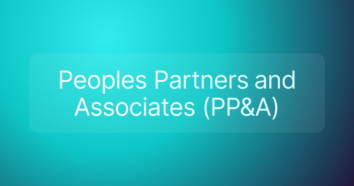 Peoples Partners and Associates (PP&A)