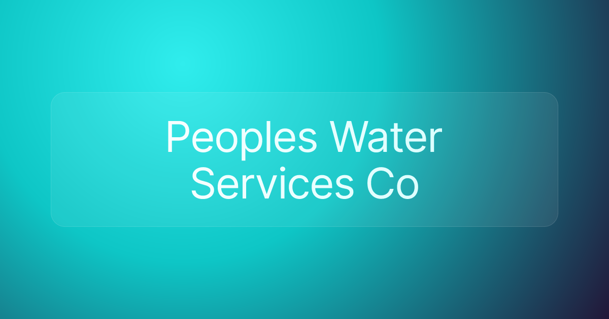 Peoples Water Services Co