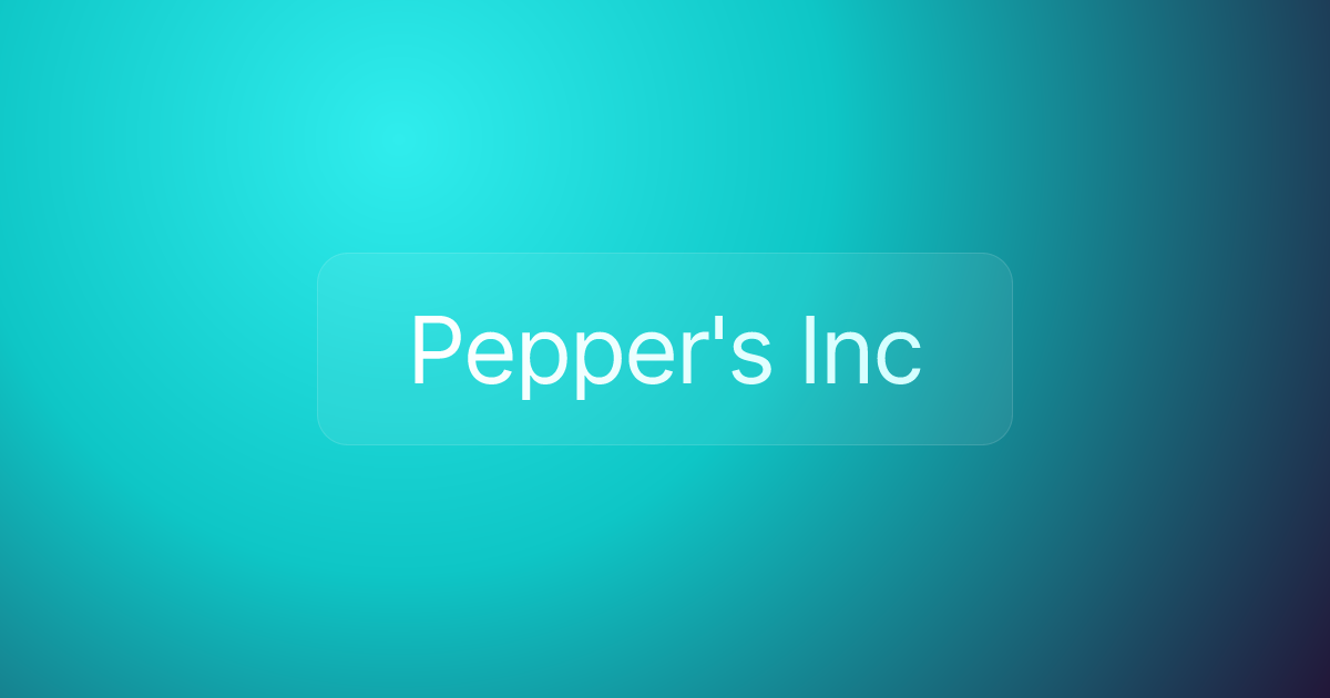 Pepper's Inc