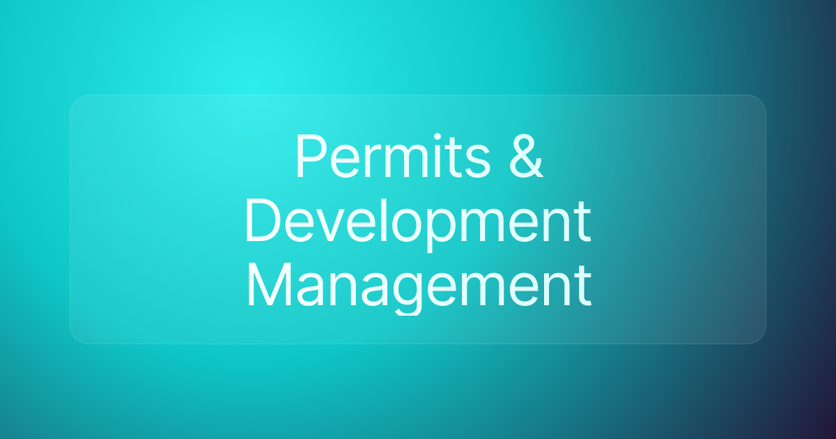 Permits & Development Management