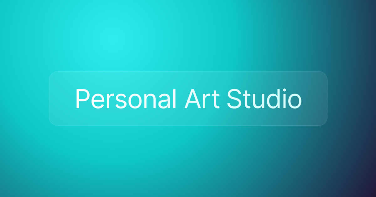 Personal Art Studio