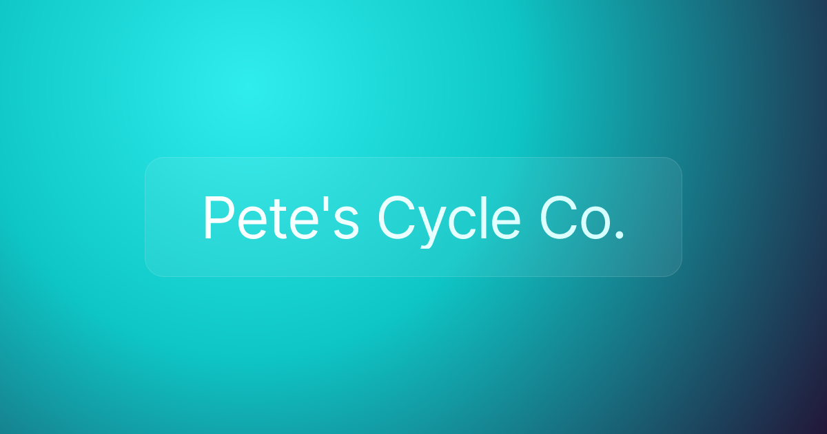 Pete's Cycle Co.
