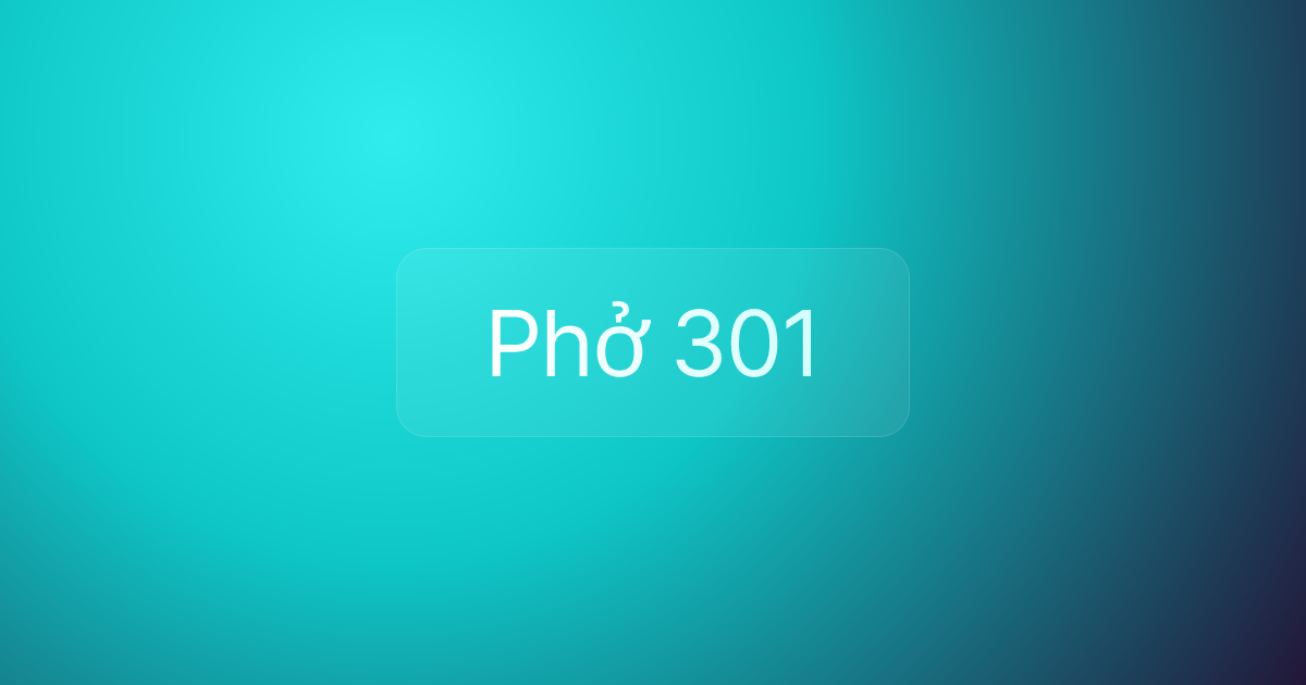 Phở 301