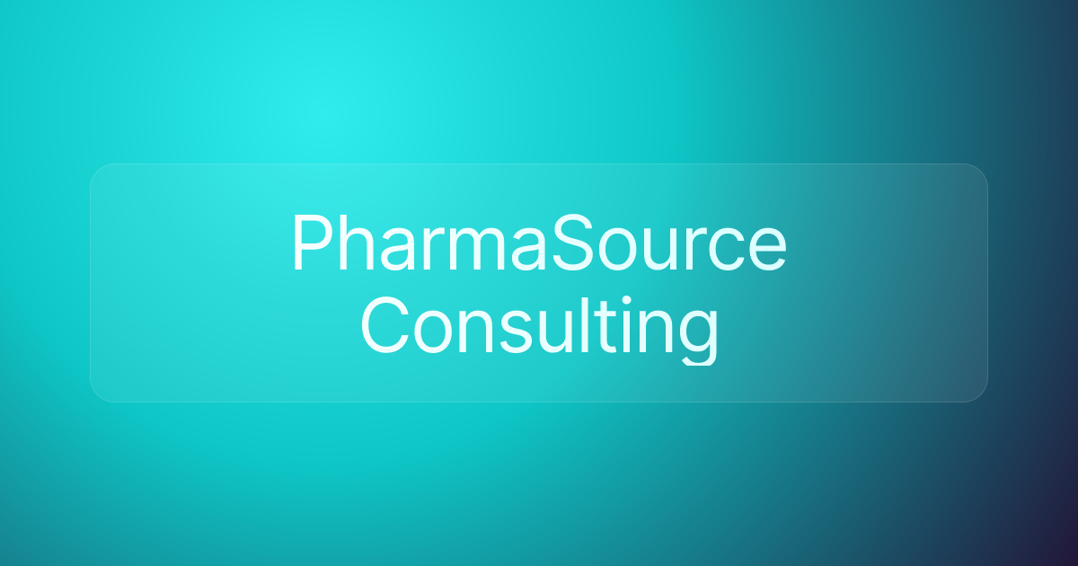 PharmaSource Consulting