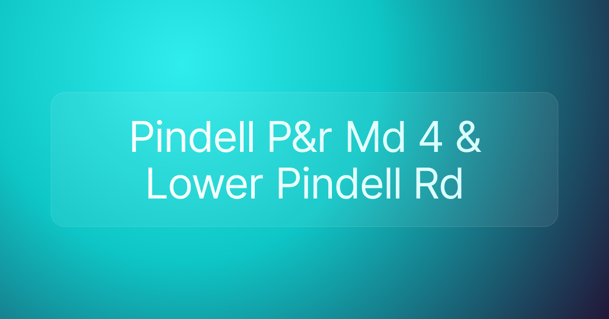 Pindell P&r Md 4 & Lower Pindell Rd