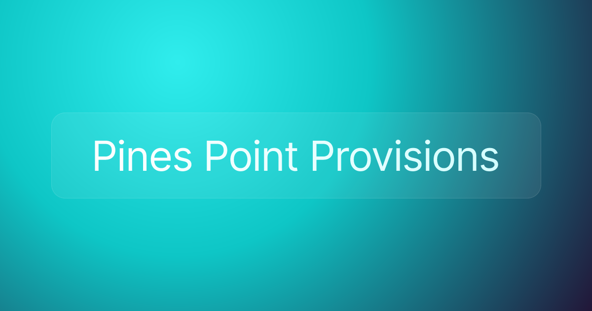 Pines Point Provisions