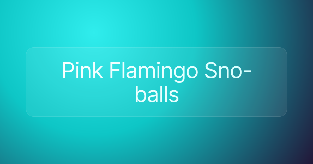 Pink Flamingo Sno-balls