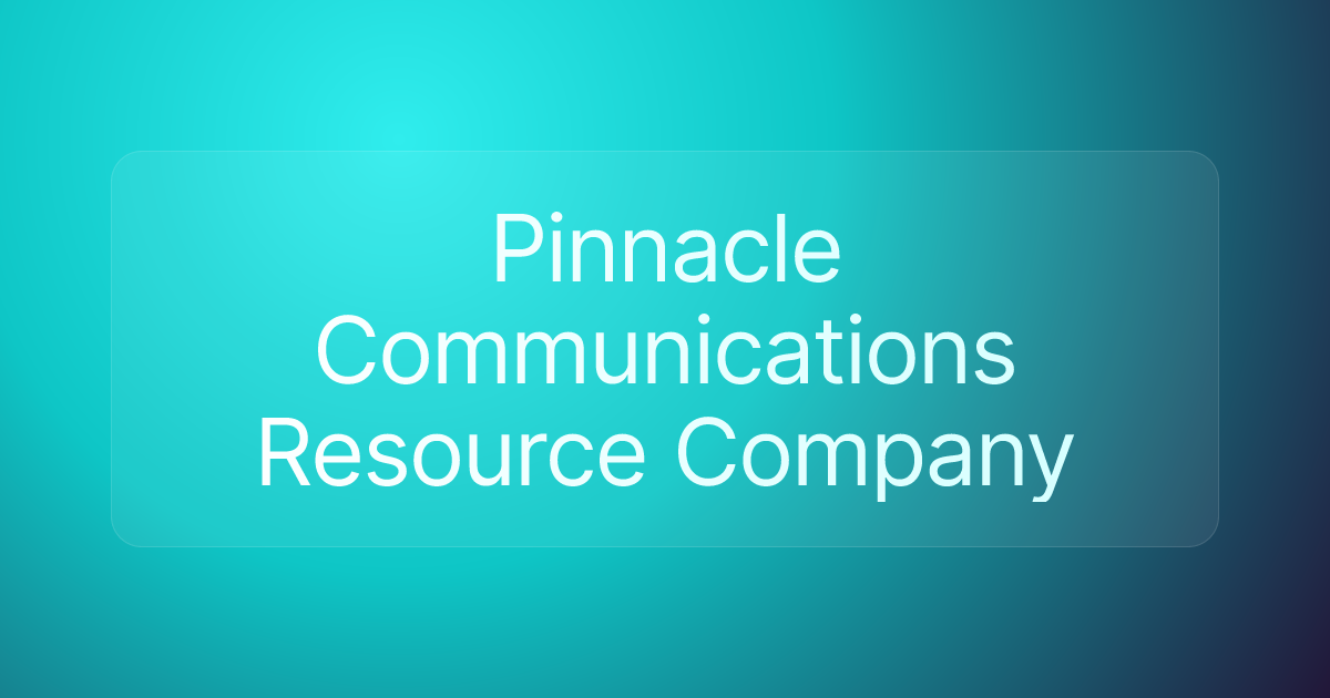 Pinnacle Communications Resource Company