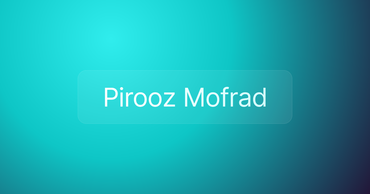 Pirooz Mofrad