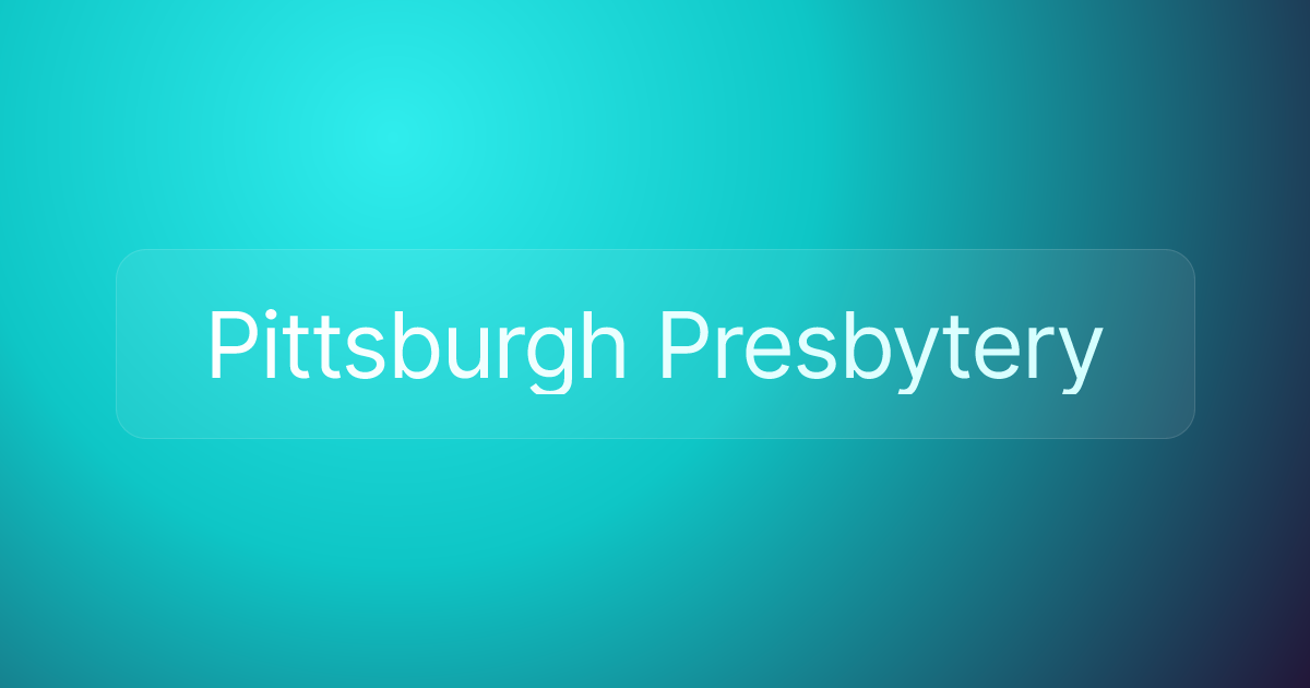 Pittsburgh Presbytery