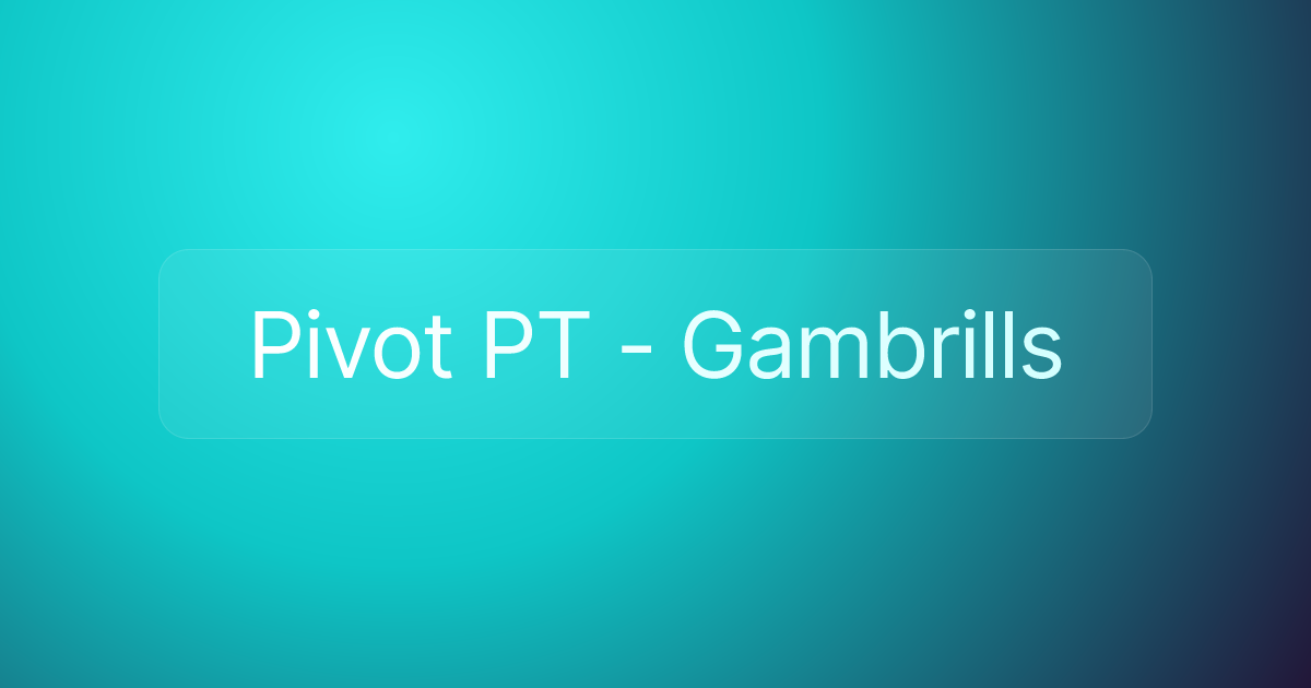 Pivot PT - Gambrills