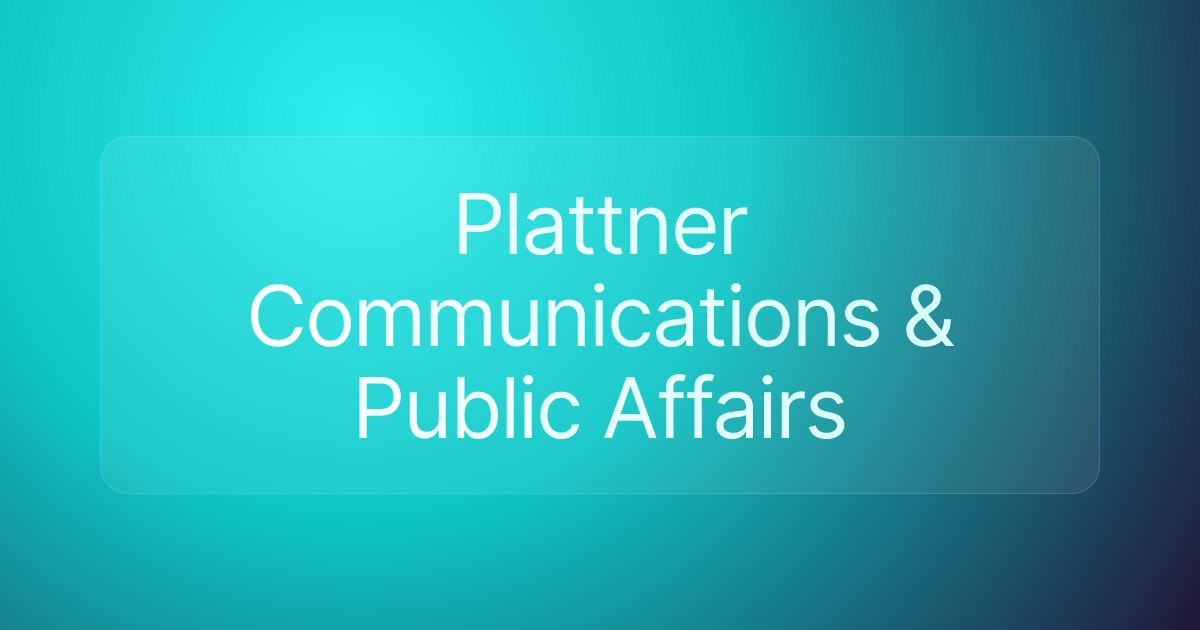 Plattner Communications & Public Affairs