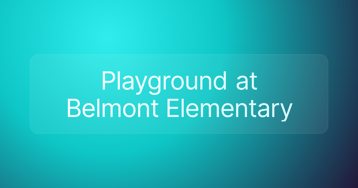 Playground at Belmont Elementary