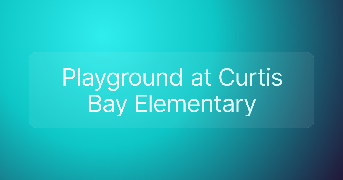 Playground at Curtis Bay Elementary