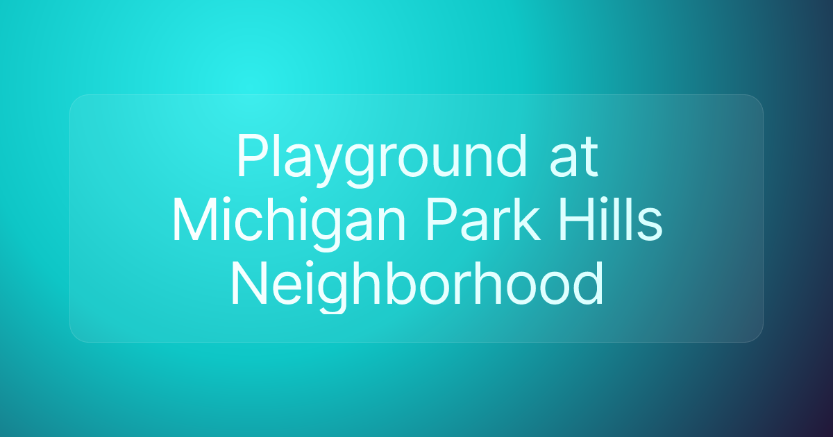 Playground at Michigan Park Hills Neighborhood