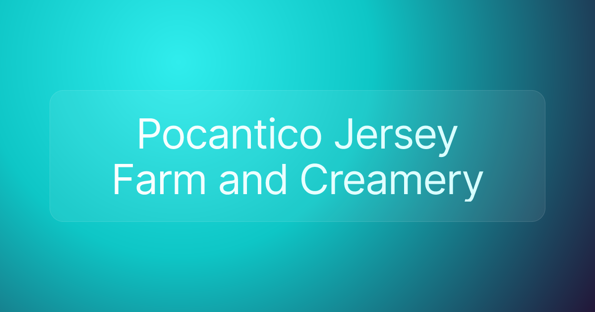 Pocantico Jersey Farm and Creamery