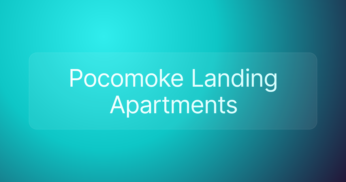 Pocomoke Landing Apartments