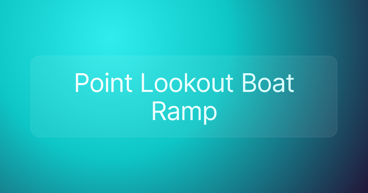 Point Lookout Boat Ramp