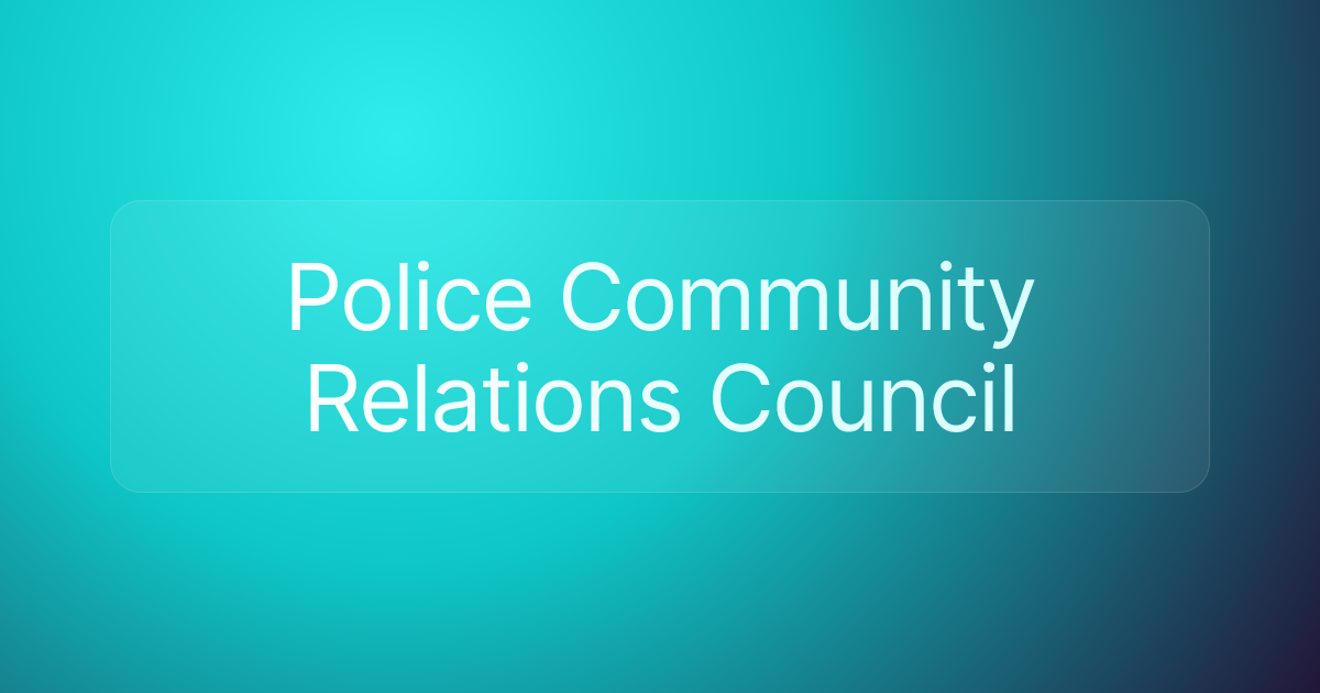 Police Community Relations Council