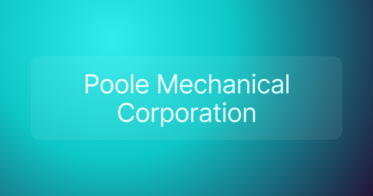 Poole Mechanical Corporation