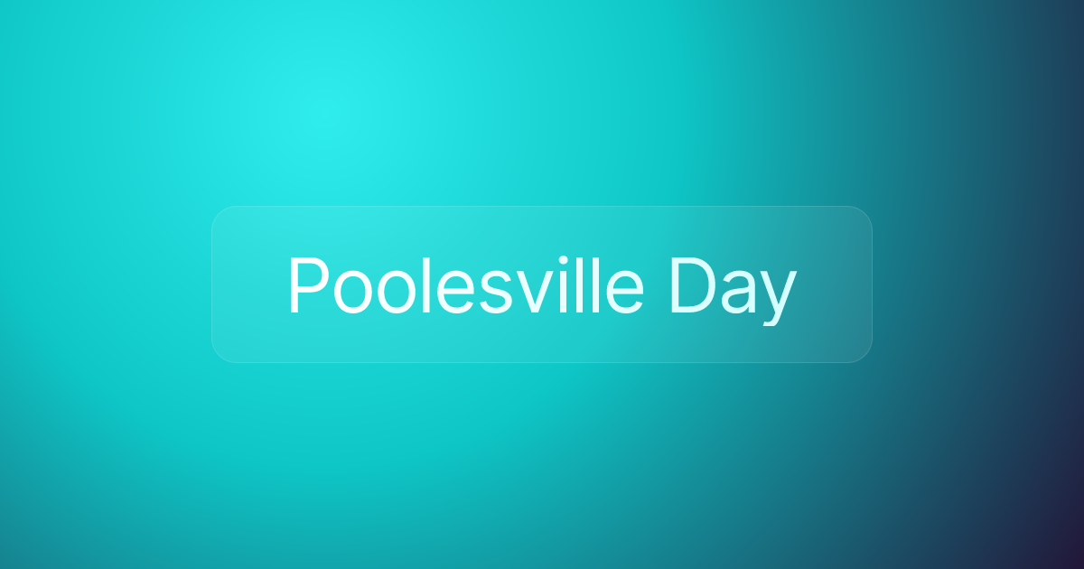 Poolesville Day