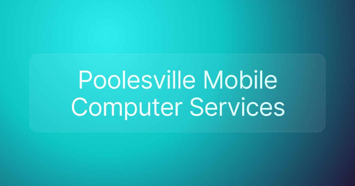 Poolesville Mobile Computer Services