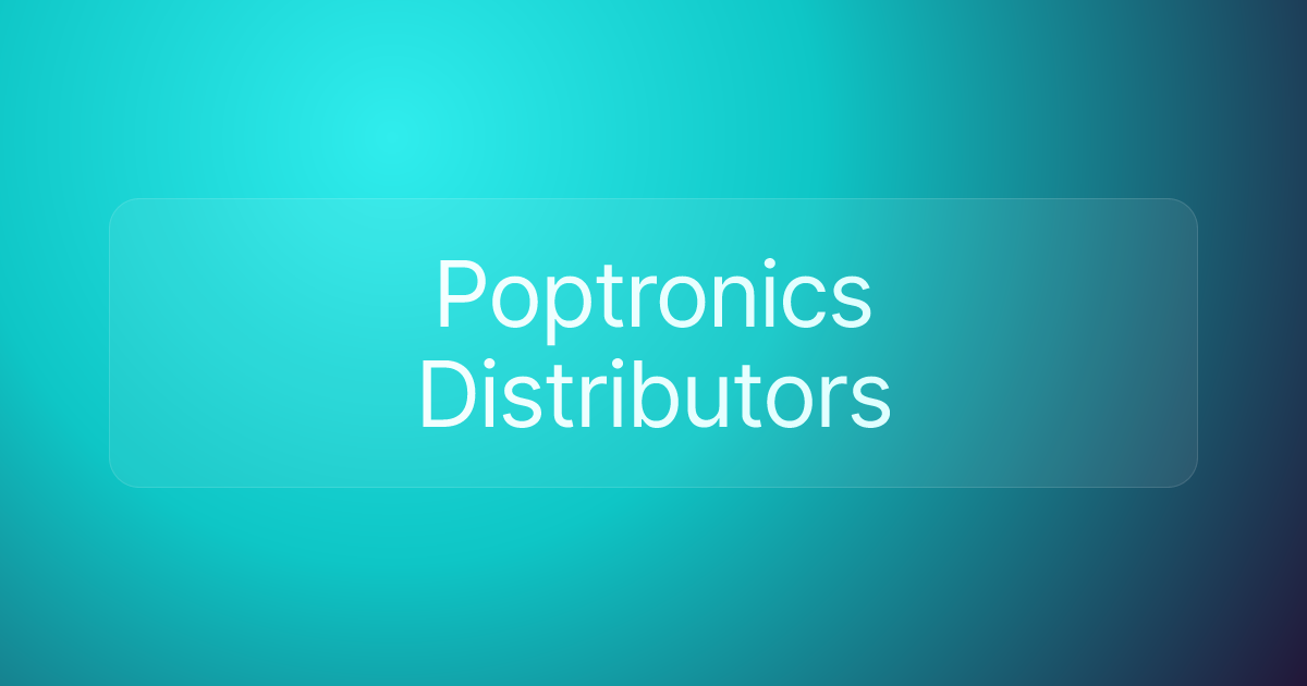 Poptronics Distributors