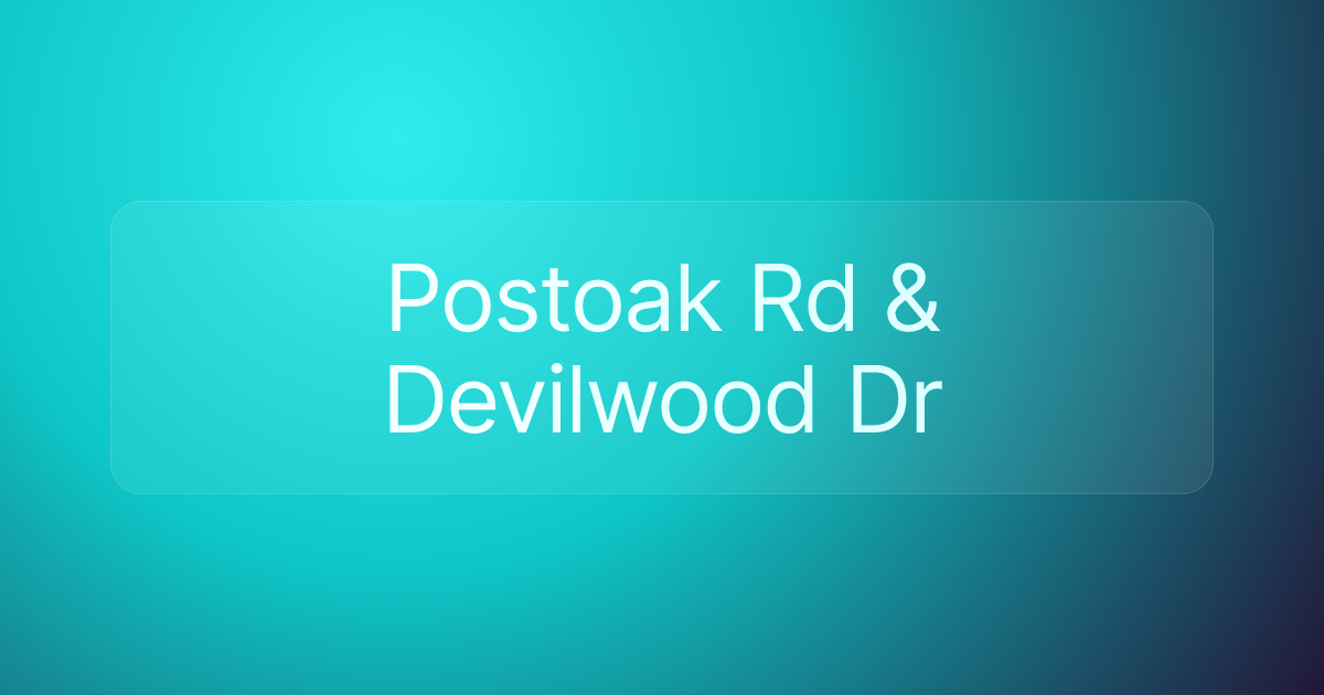 Postoak Rd & Devilwood Dr