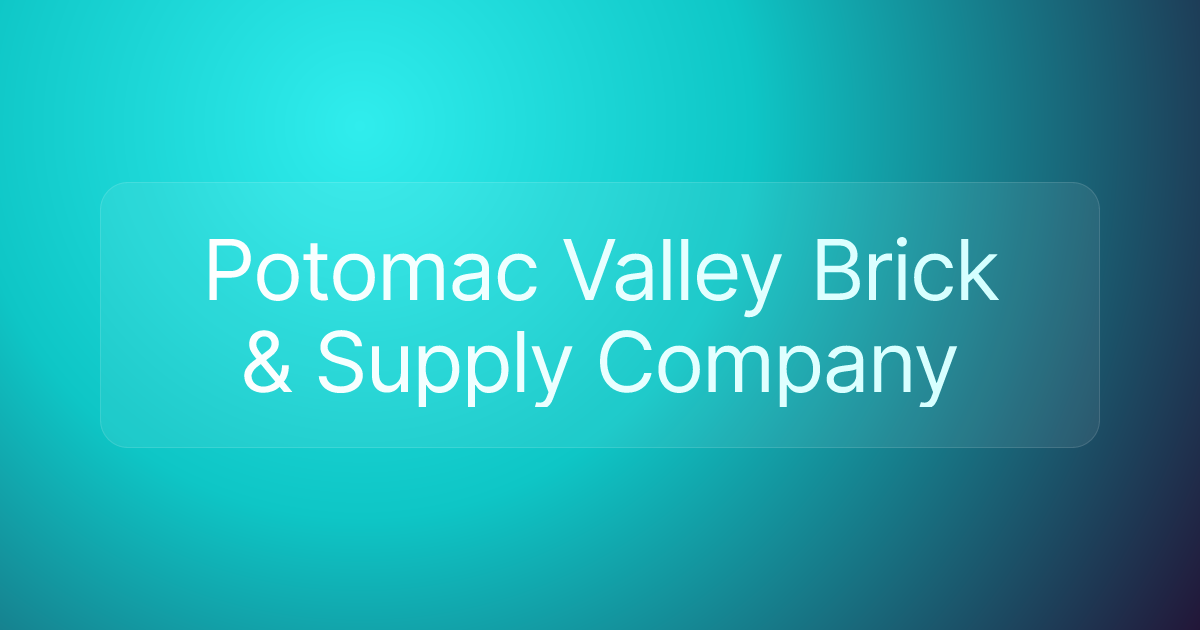 Potomac Valley Brick & Supply Company